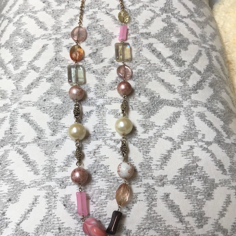 Multi color beaded necklace
